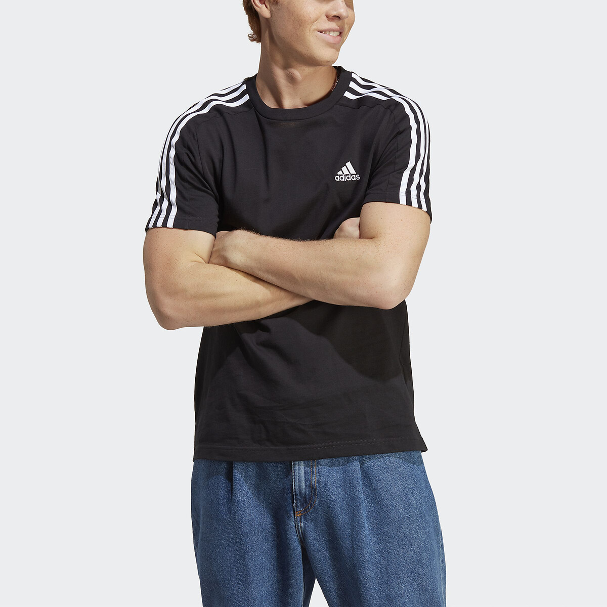 sanar Sofisticado tema T-shirt à 3 bandes en jersey essentials negro Adidas Sportswear | La Redoute