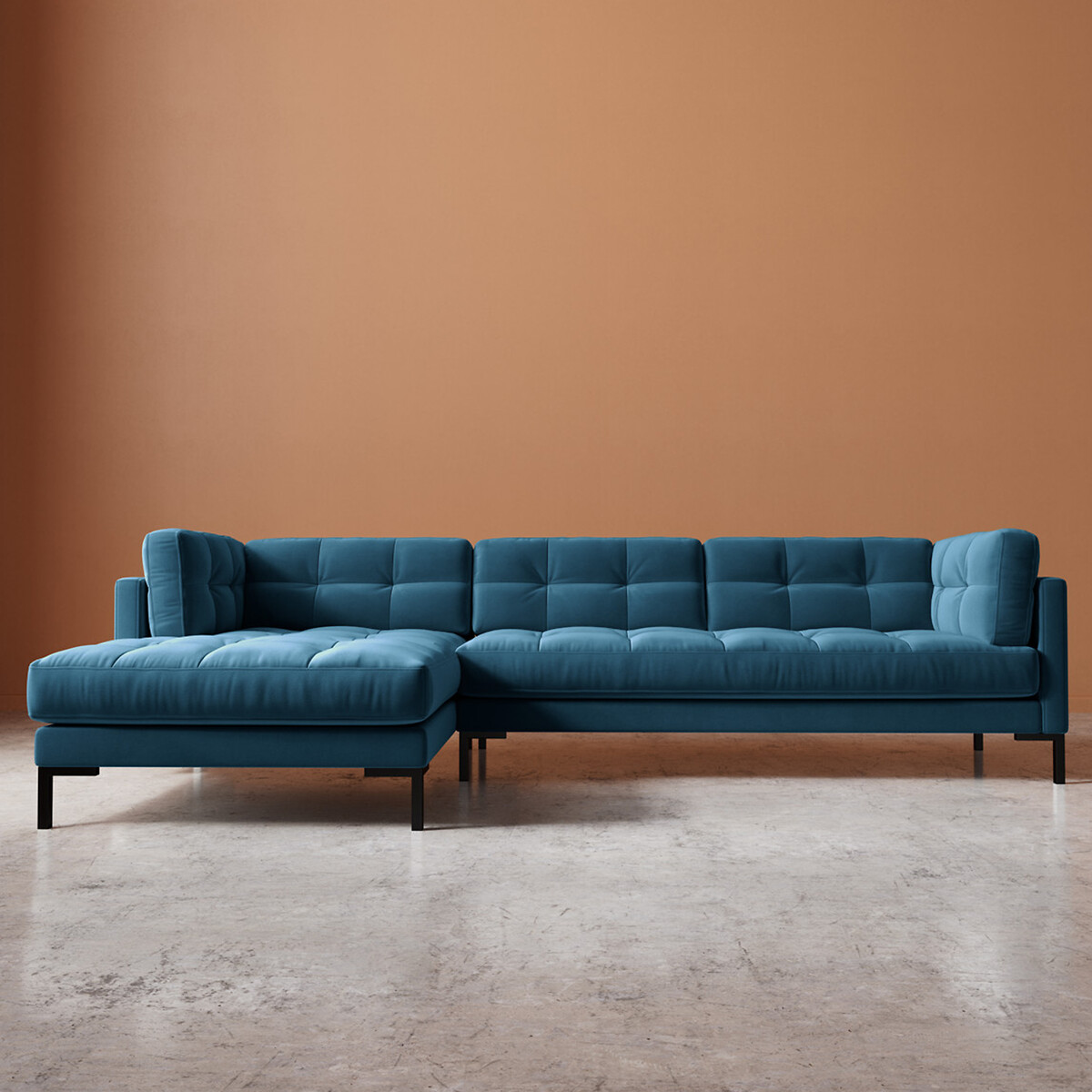 Landau Easy Velvet Corner Chaise Sofa, SWOON
