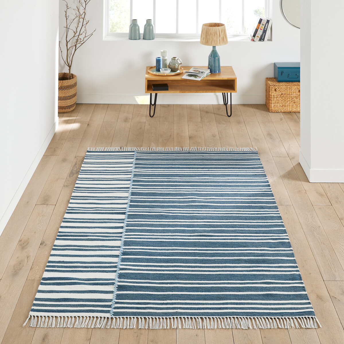 Rayuti Striped Recycled Polyester Indoor / Outdoor Rug