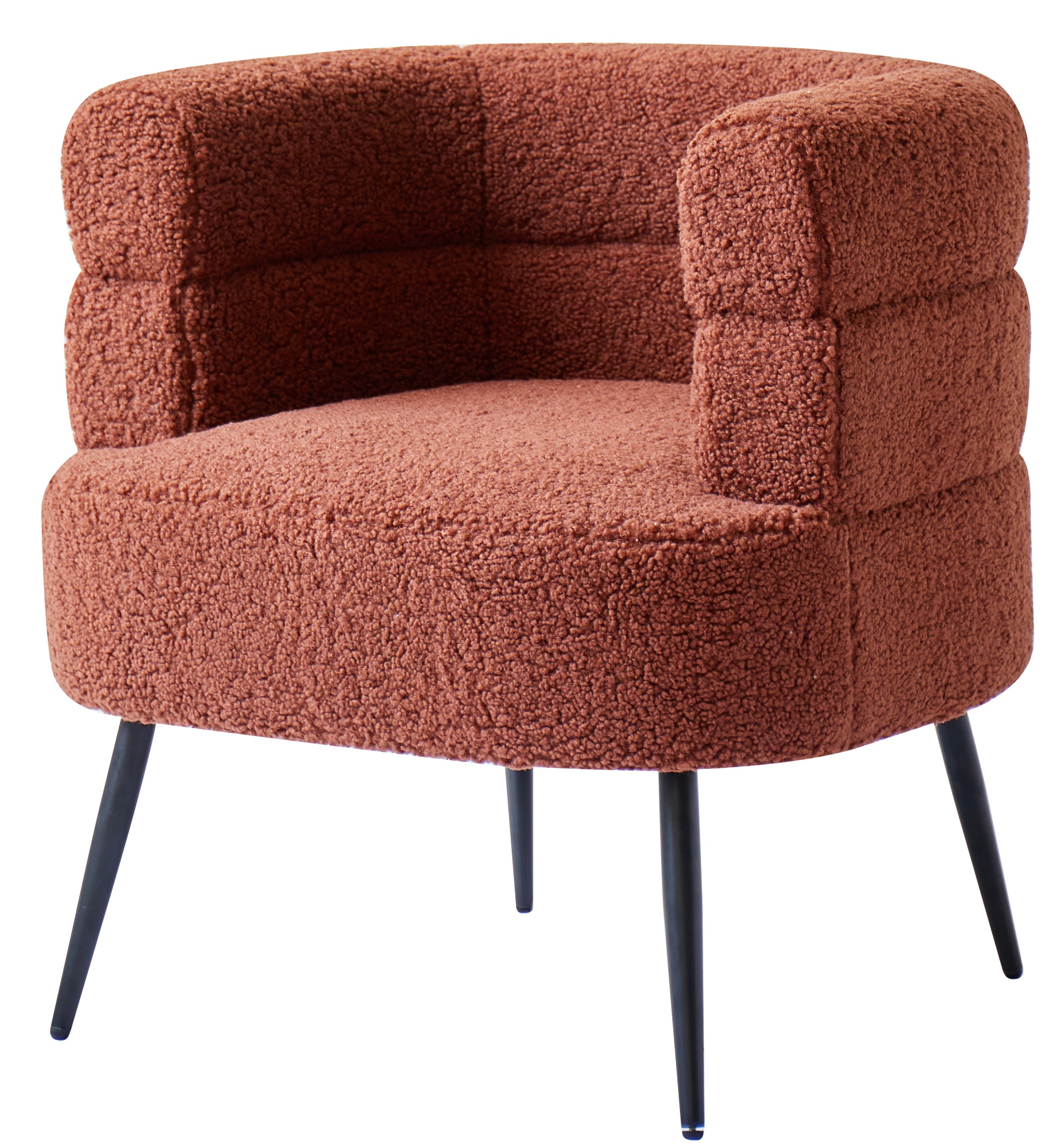 Fauteuil de salon métal et bouclette, KORGEN, NORDLYS