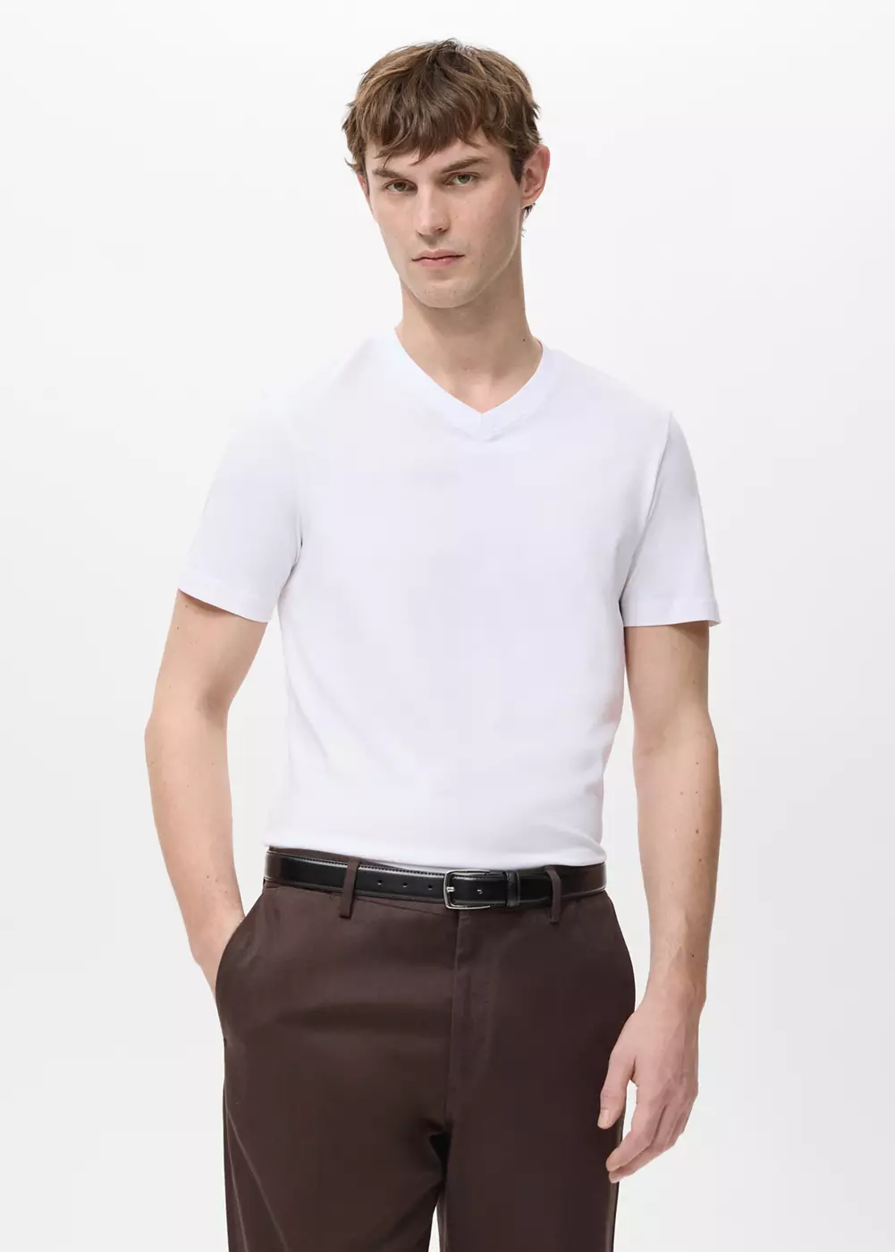 T-shirt slim fit 180 g/m², MANGO MAN
