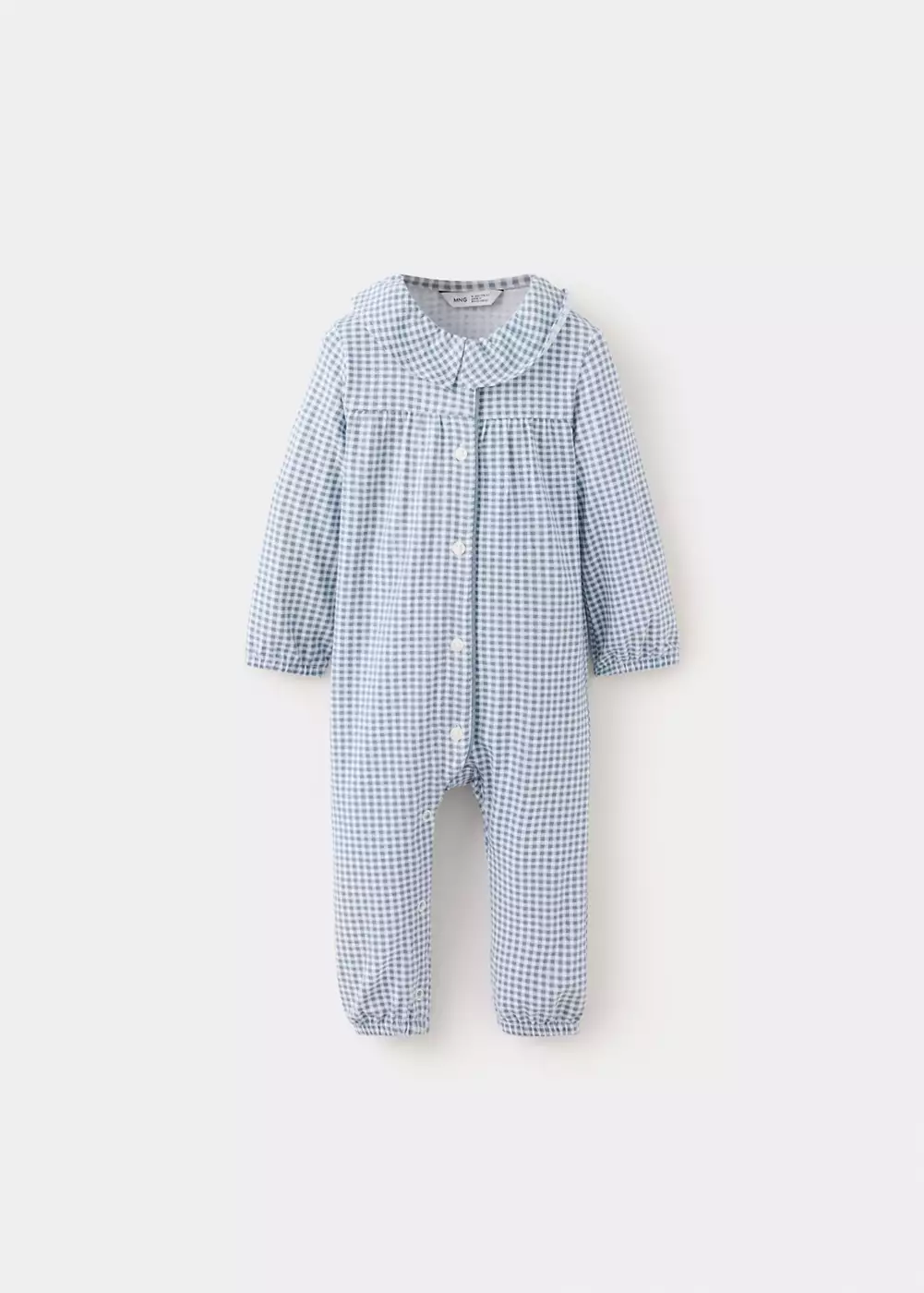 Pyjama une pièce à imprimé Vichy, MANGO BABY