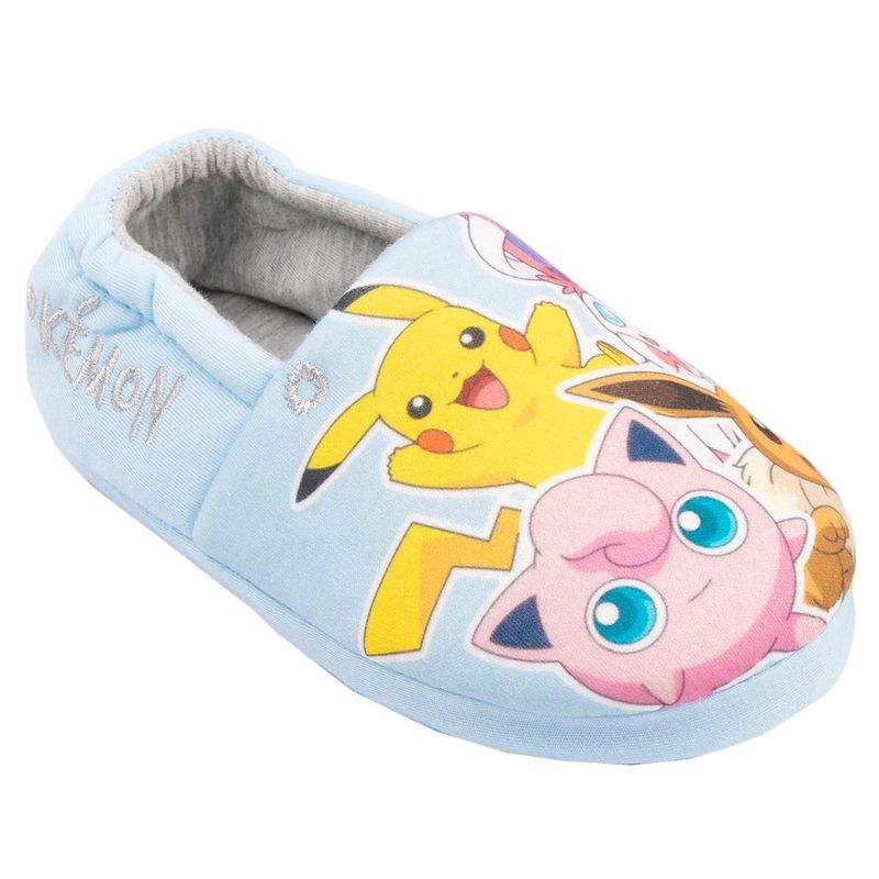 Chaussons bleu pastel jaune rose Pokemon La Redoute