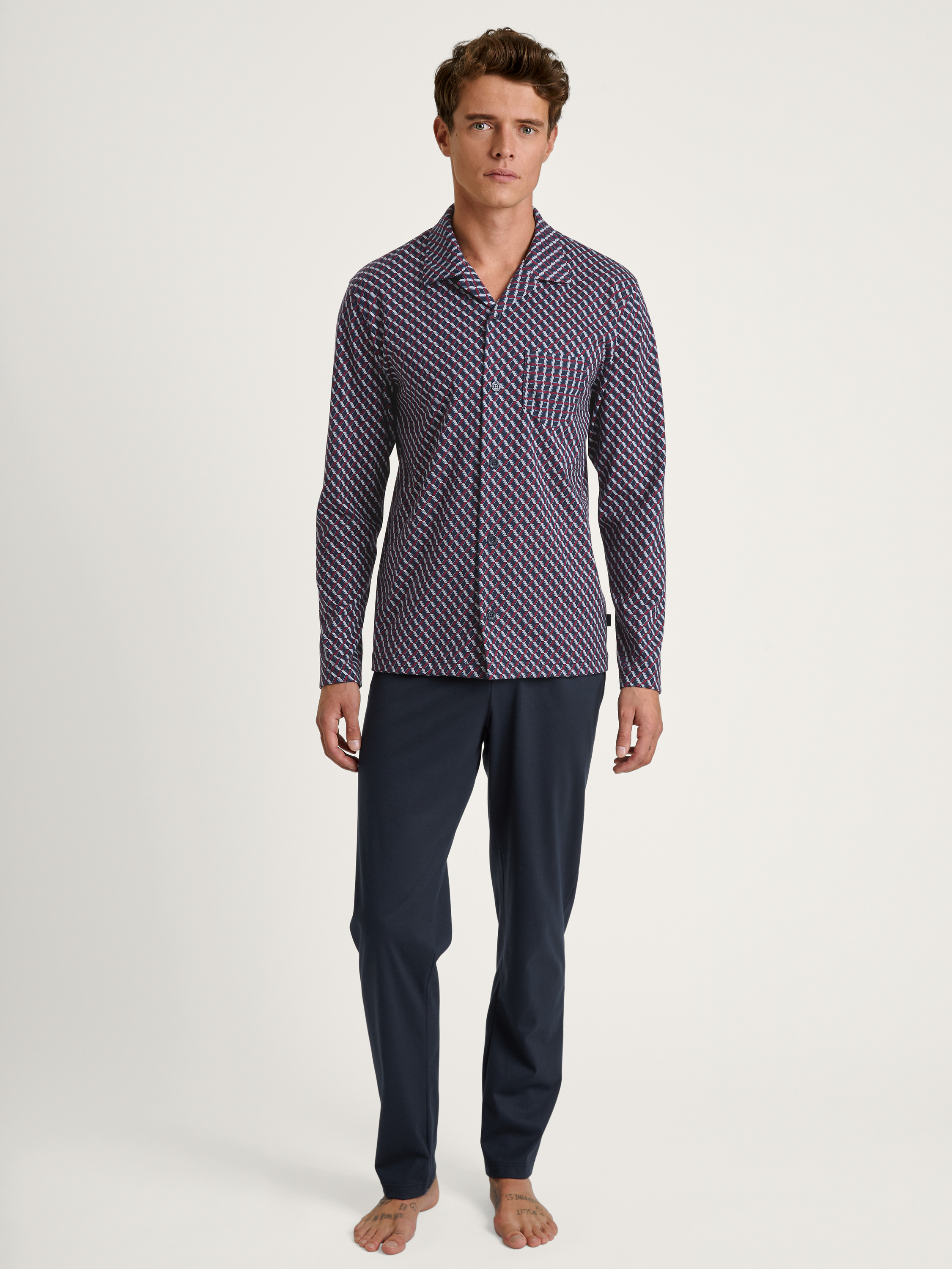 Pyjama boutonné sur toute la longueur manches longues Coton RELAX IMPRINT, CALIDA