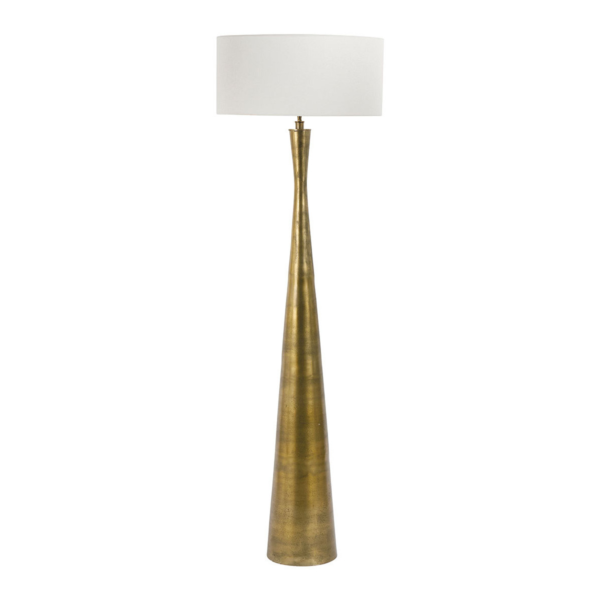 Pied de lampadaire laiton antique, BLANC D’IVOIRE