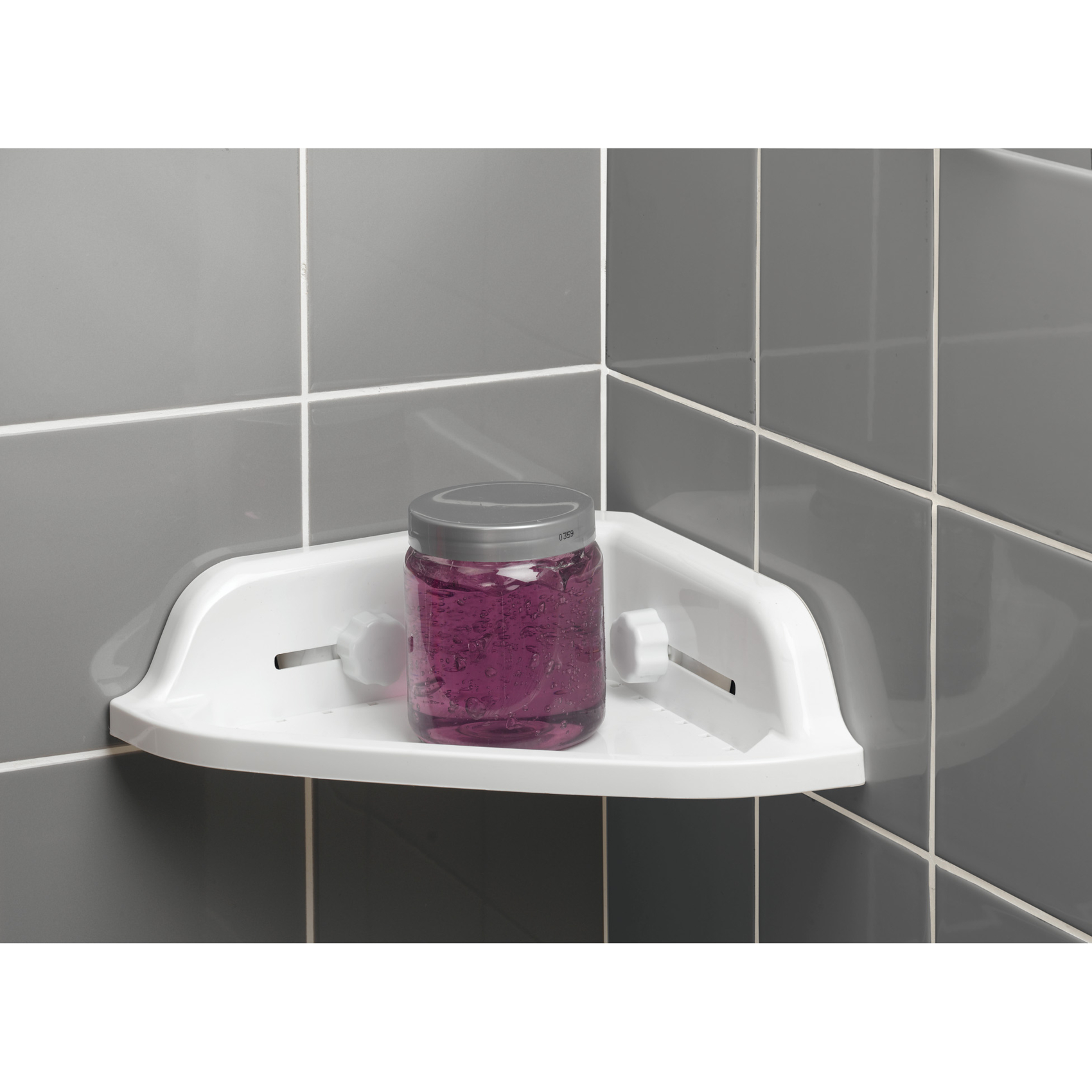 Etagère de douche d'angle à ventouses, HOME MAISON