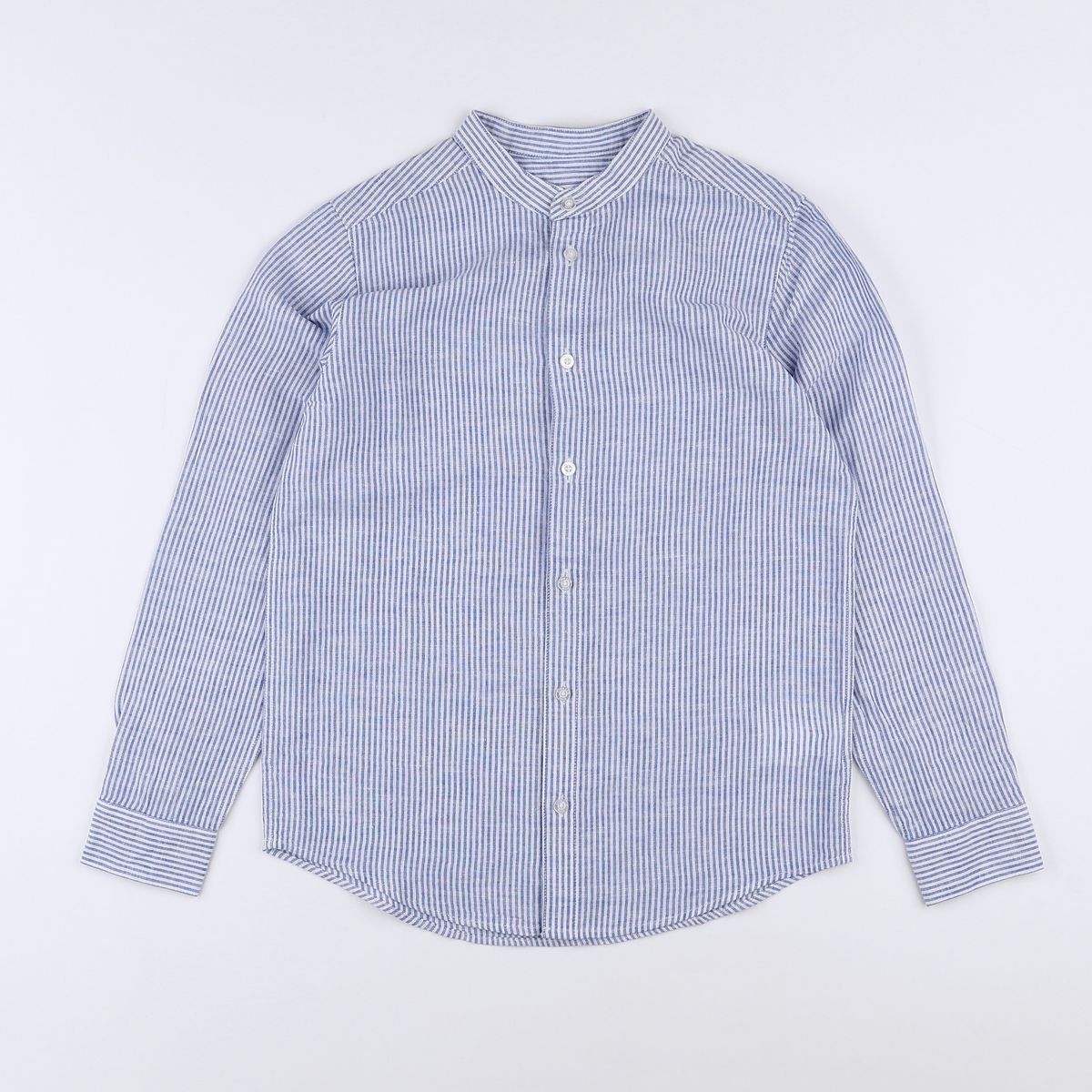 Chemise Bébé Garçon CYRILLUS 24 Mois (2 Ans) - Rayures Bleu Clair - Occasion Très Bon état