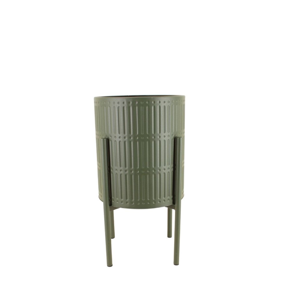 Cache pot en métal structuré 31x61cm, ORNAMI