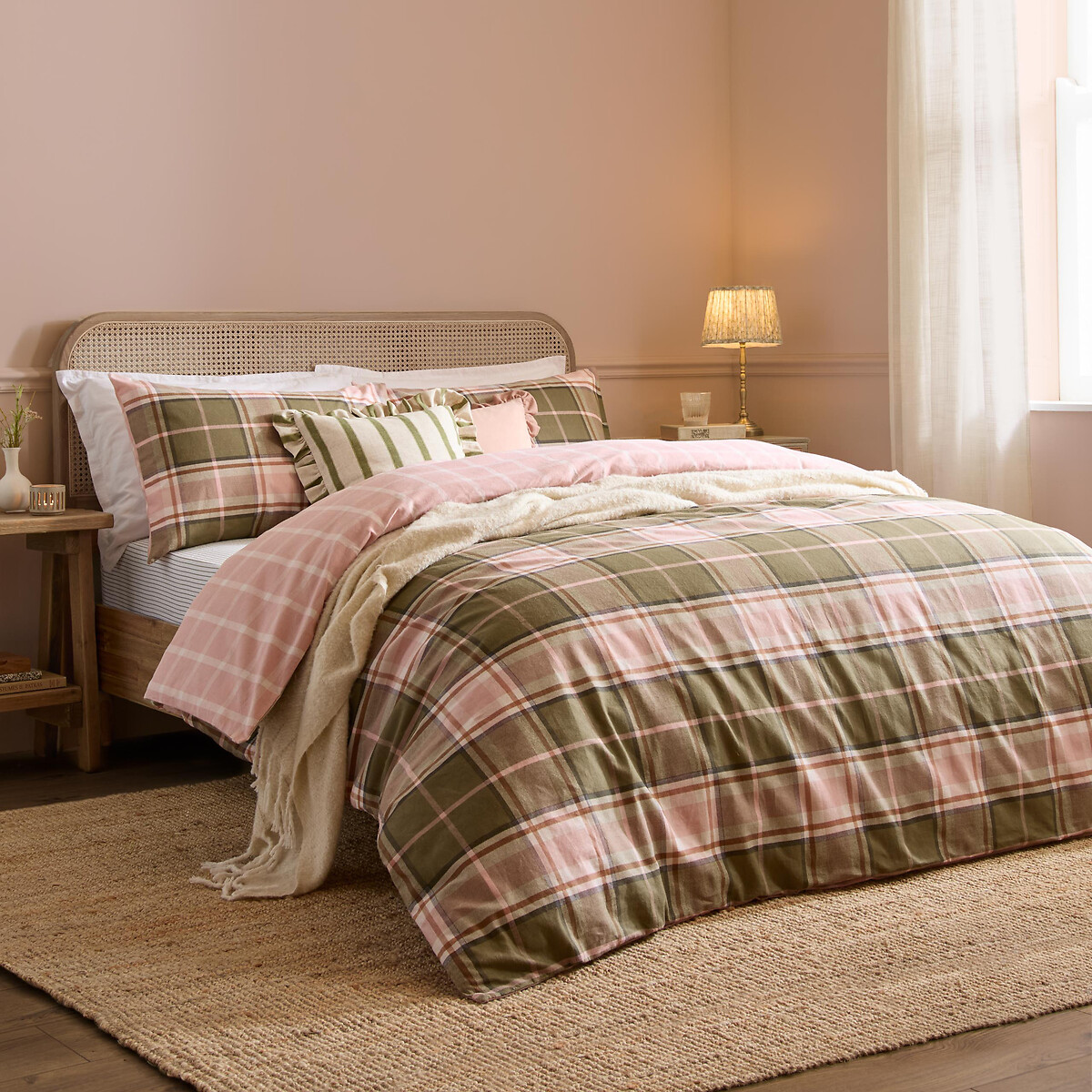 Braemar Check Soft Brushed Cotton Duvet Cover and Pillowcase Set, WYLDER