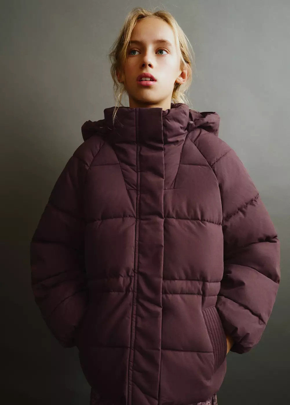 Anorak matelassé capuche amovible, MANGO KIDS