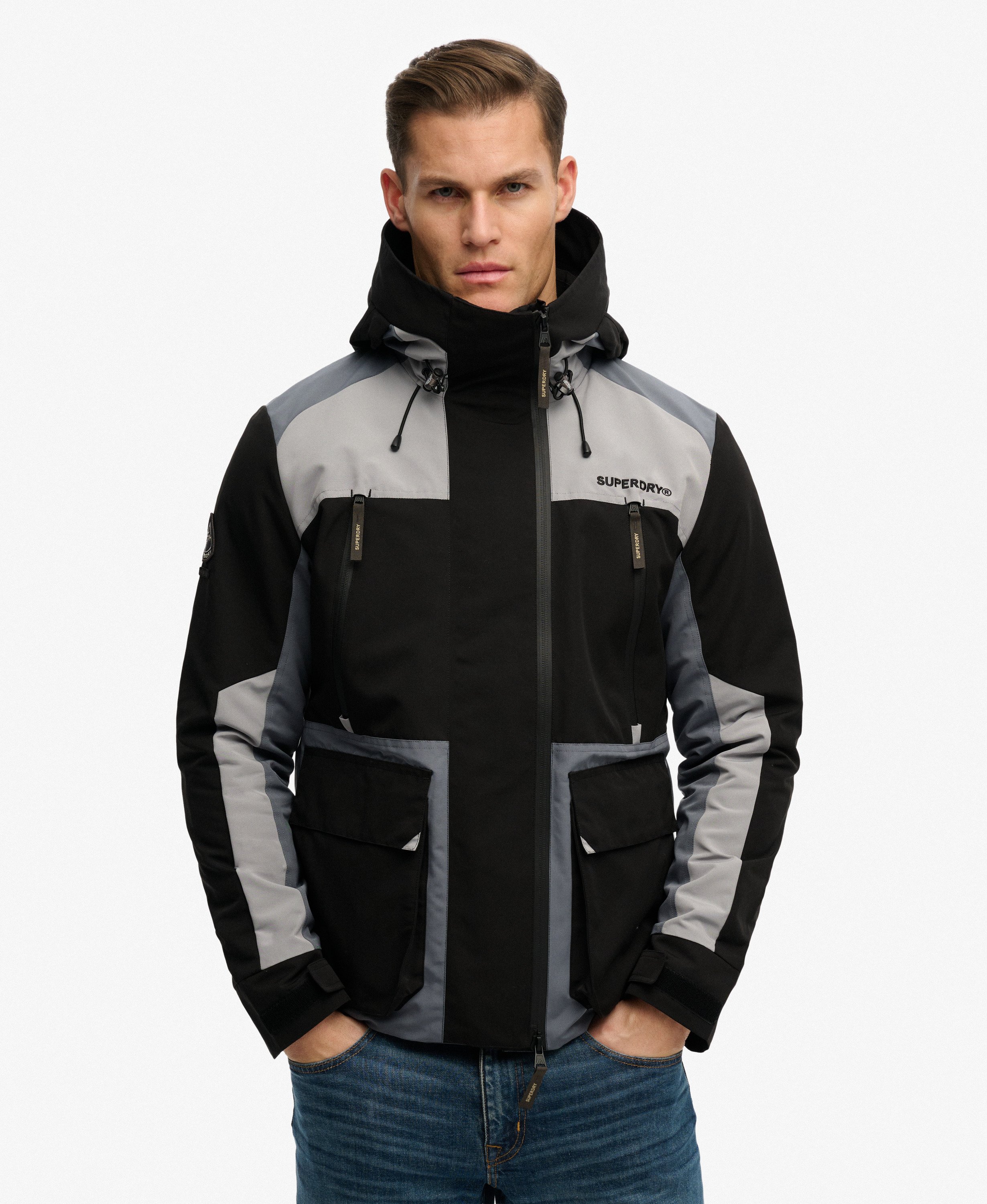 Veste Coupe-vent à Capuche Color Block, SUPERDRY