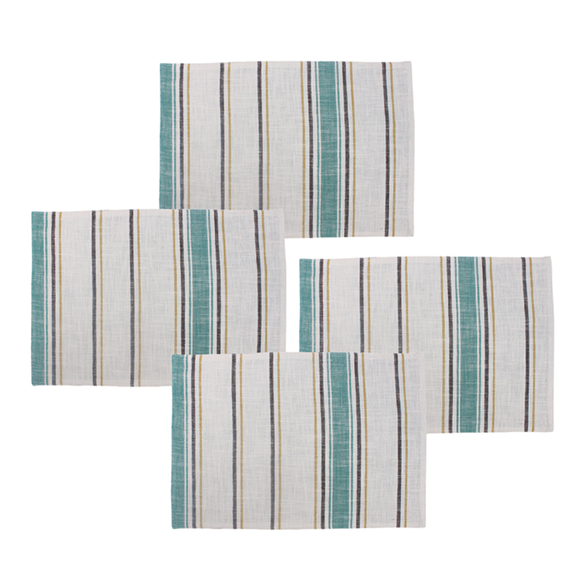 Set of 4 Milanne Striped 100% Cotton Placemats