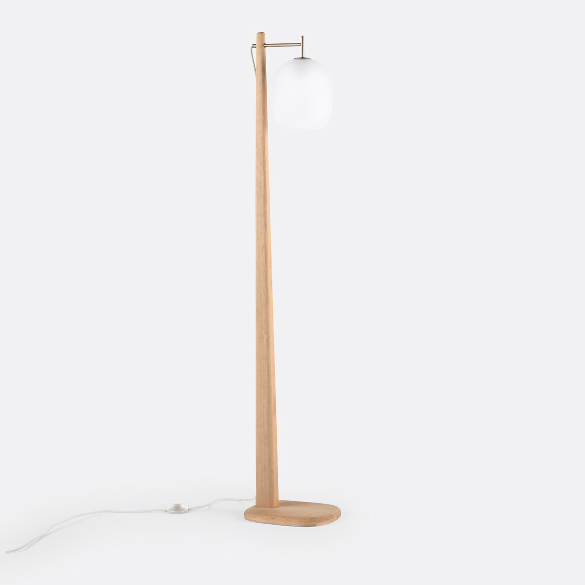 Lampadaire en chêne, métal fer verre givré, NAVIDA, LA REDOUTE INTERIEURS