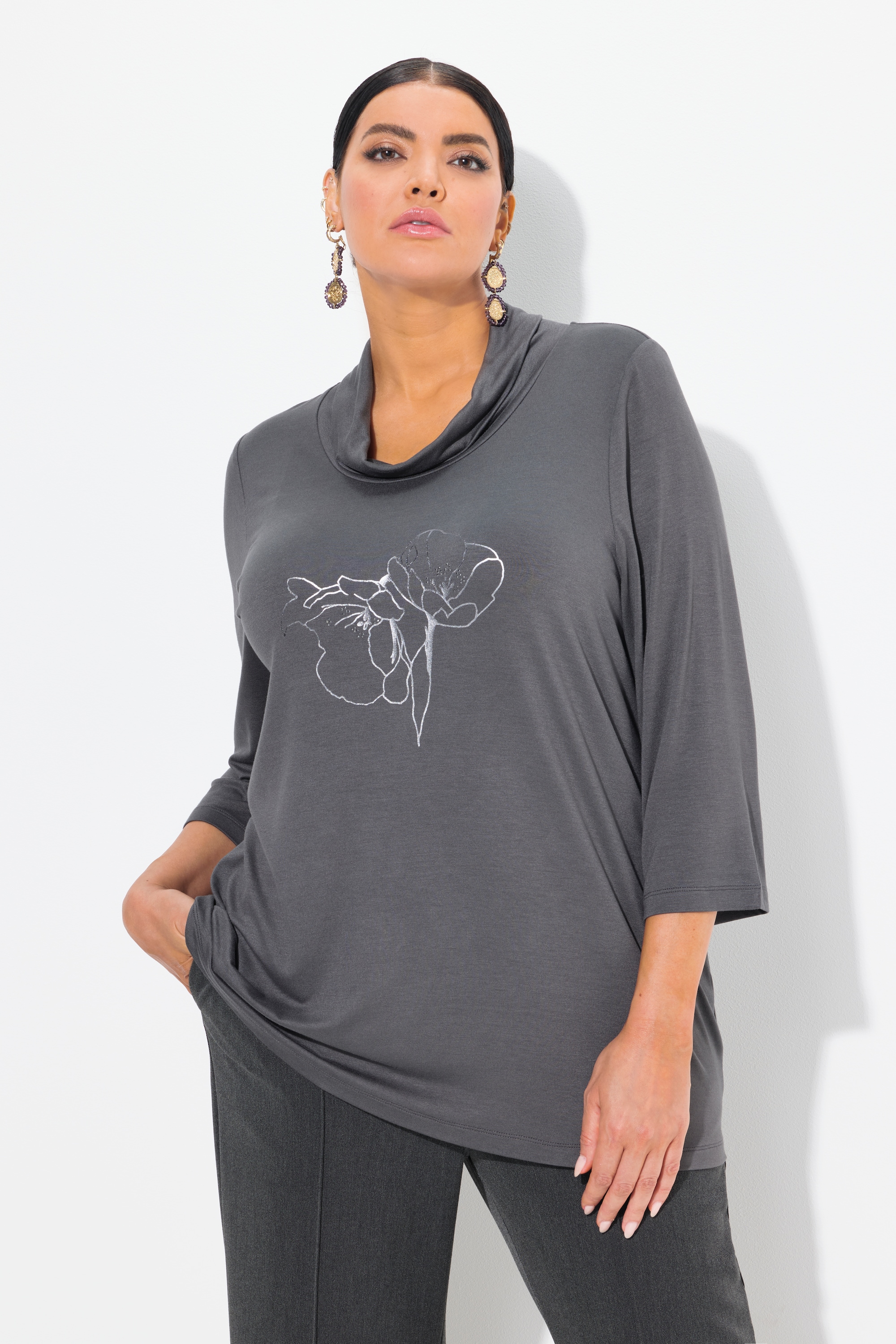 T-shirt avec imprimé métallique, ULLA POPKEN