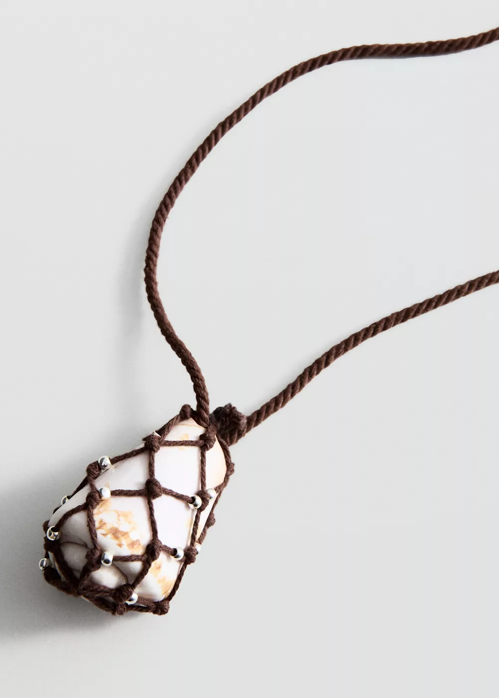 Collier cordon coquillage, MANGO