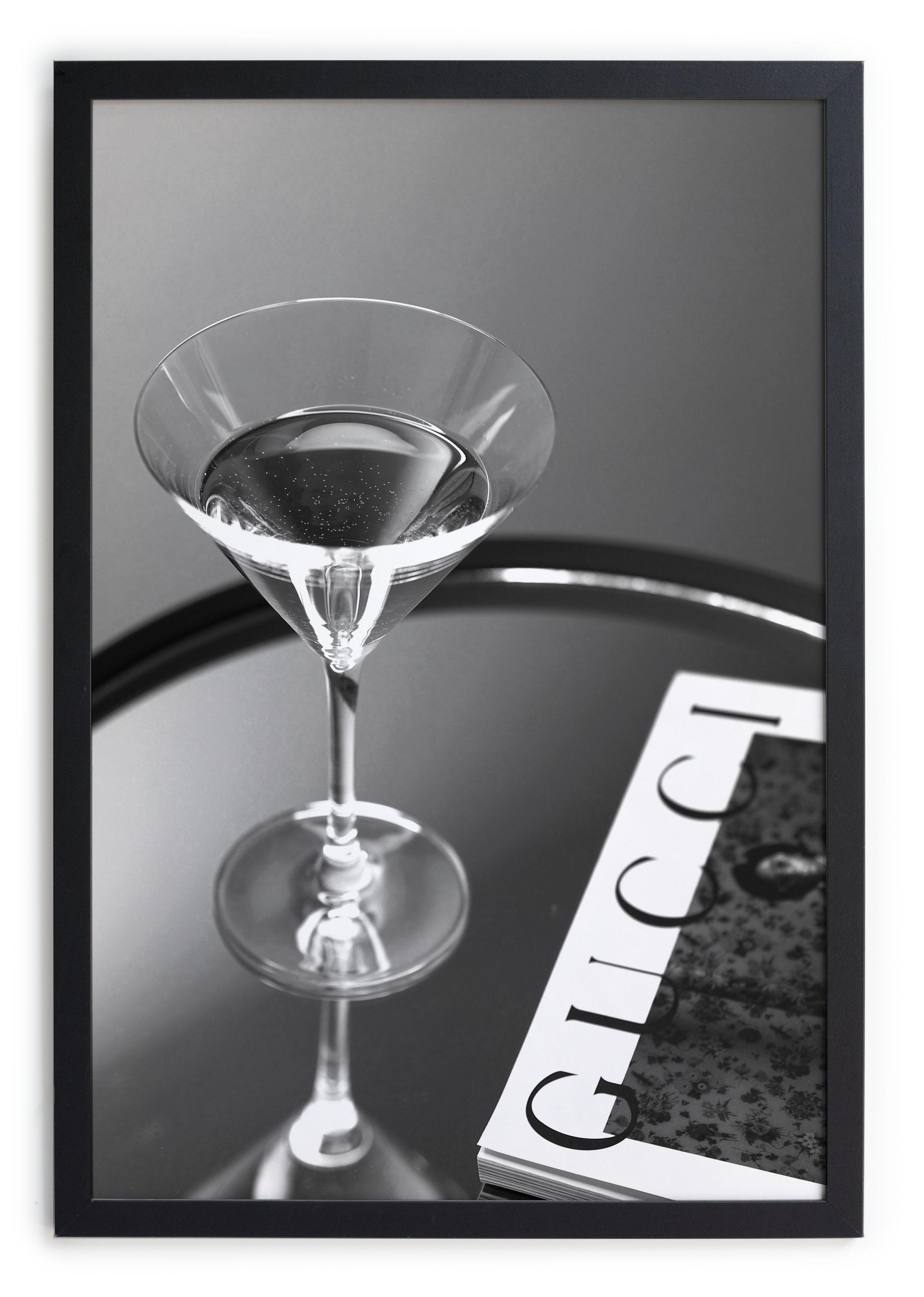 Tableau avec cadre noir 40x30 champagne, REALLY NICE THINGS