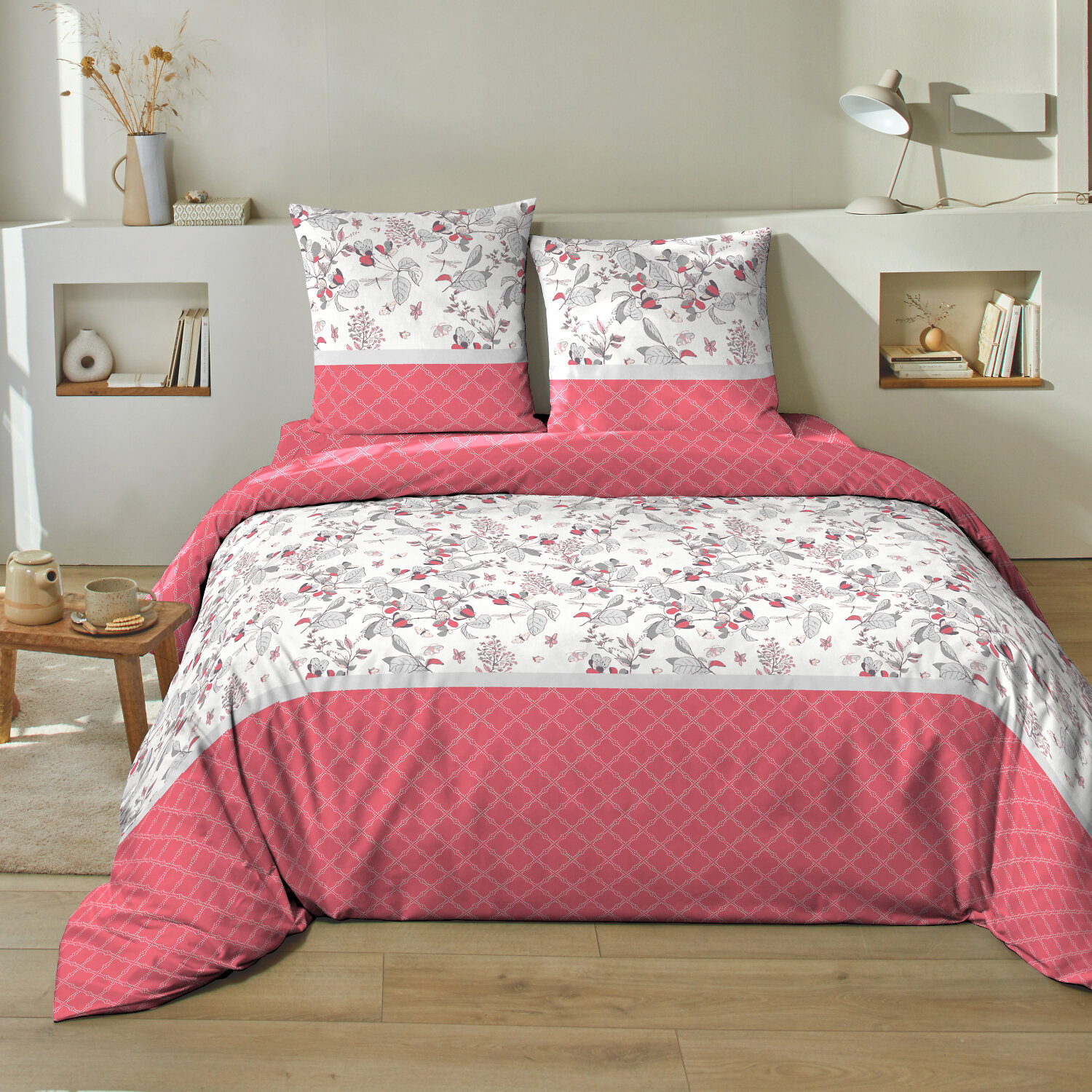 Parure housse de couette en coton imprimée, Chorai, C DESIGN HOME TEXTILE