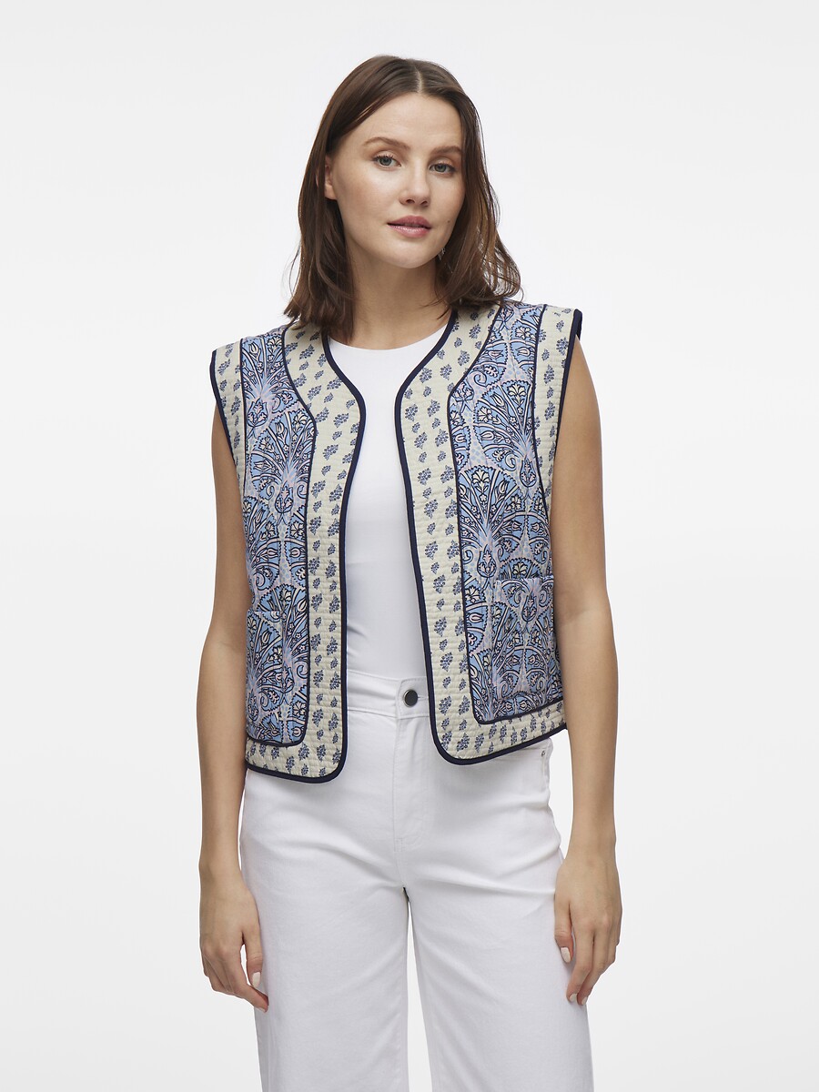 Sleeveless Printed Cardigan, VILA