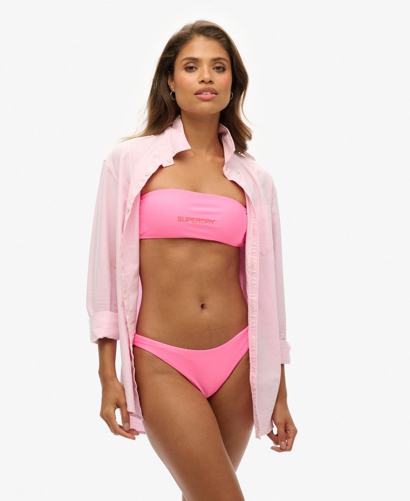 Haut de bikini bandeau à logo, SUPERDRY