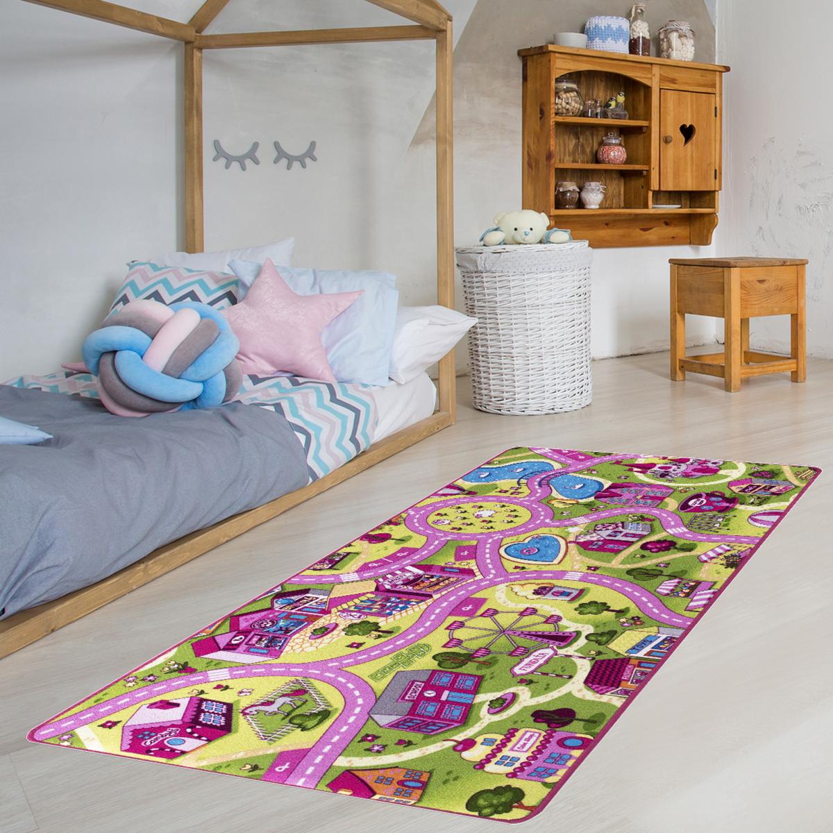 Tapis enfant tufté PINKROAD 2, UN AMOUR DE TAPIS