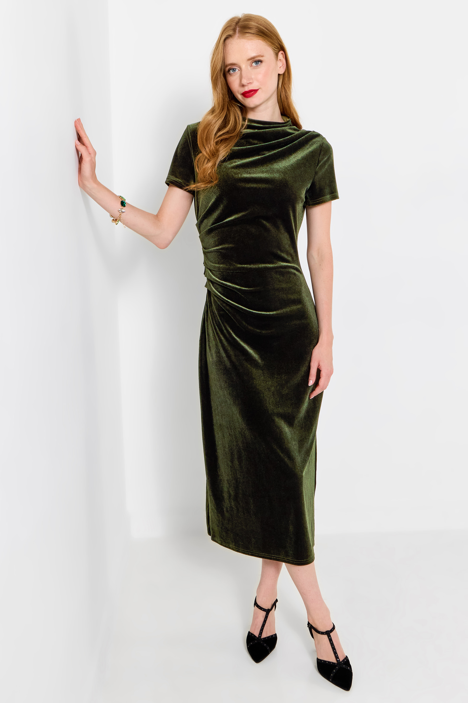 Robe Froncée en Velours Isabella, JOE BROWNS