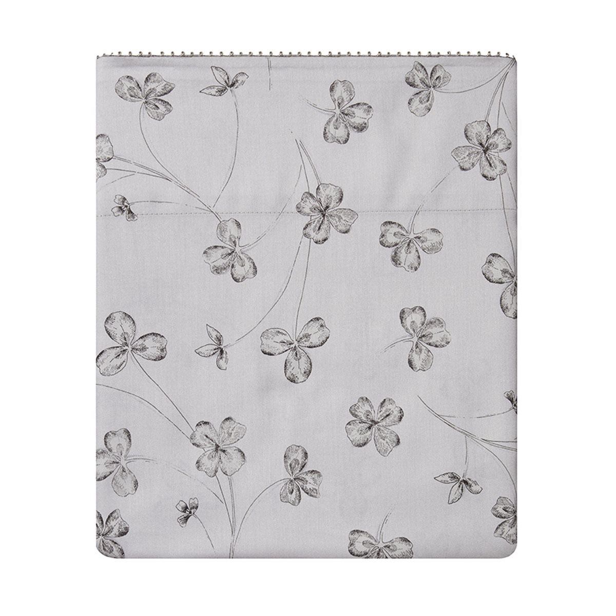 Drap plat en satin de coton bio imprimé, QUATRE FEUILLES, ALEXANDRE TURPAULT