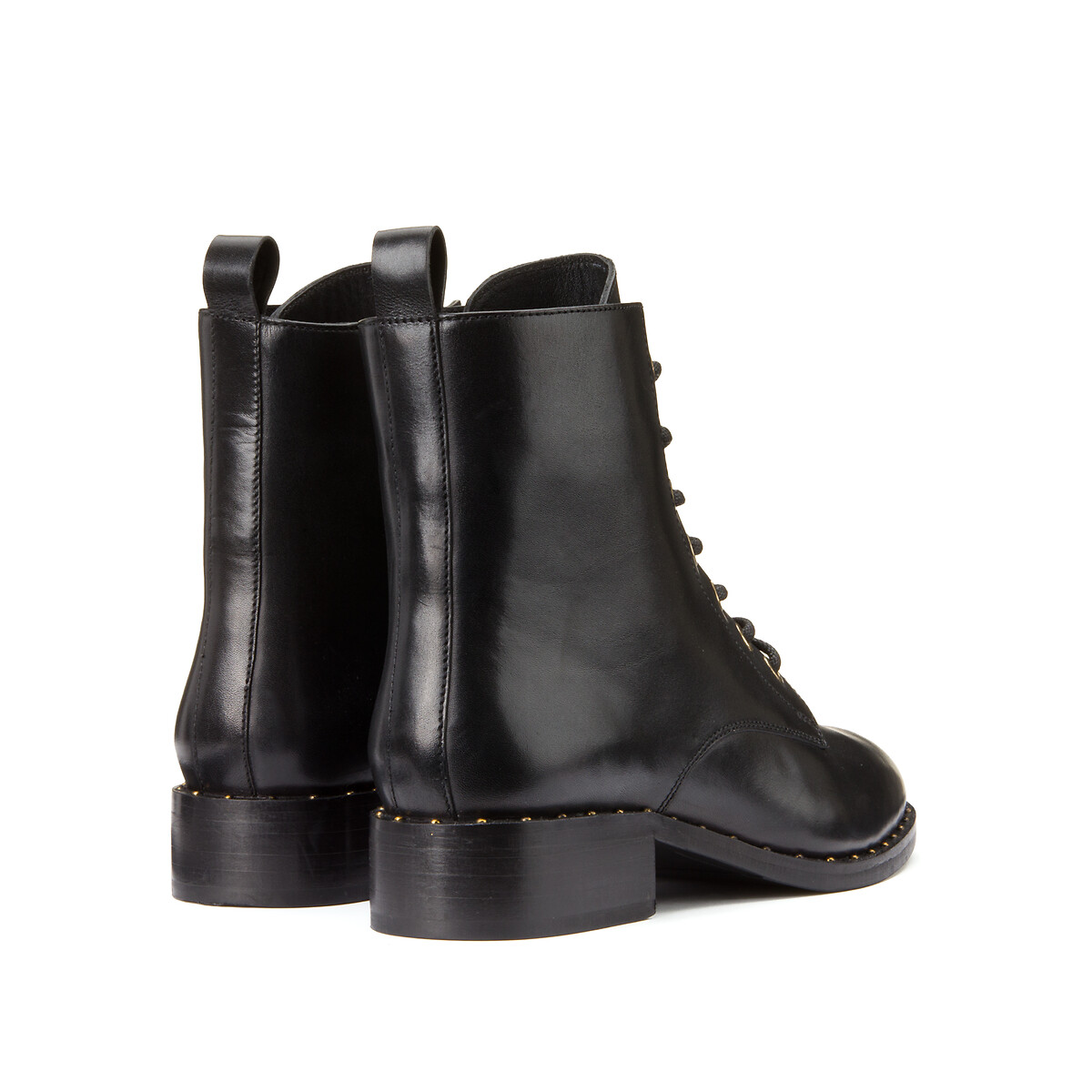 Bottines a lacets en cuir