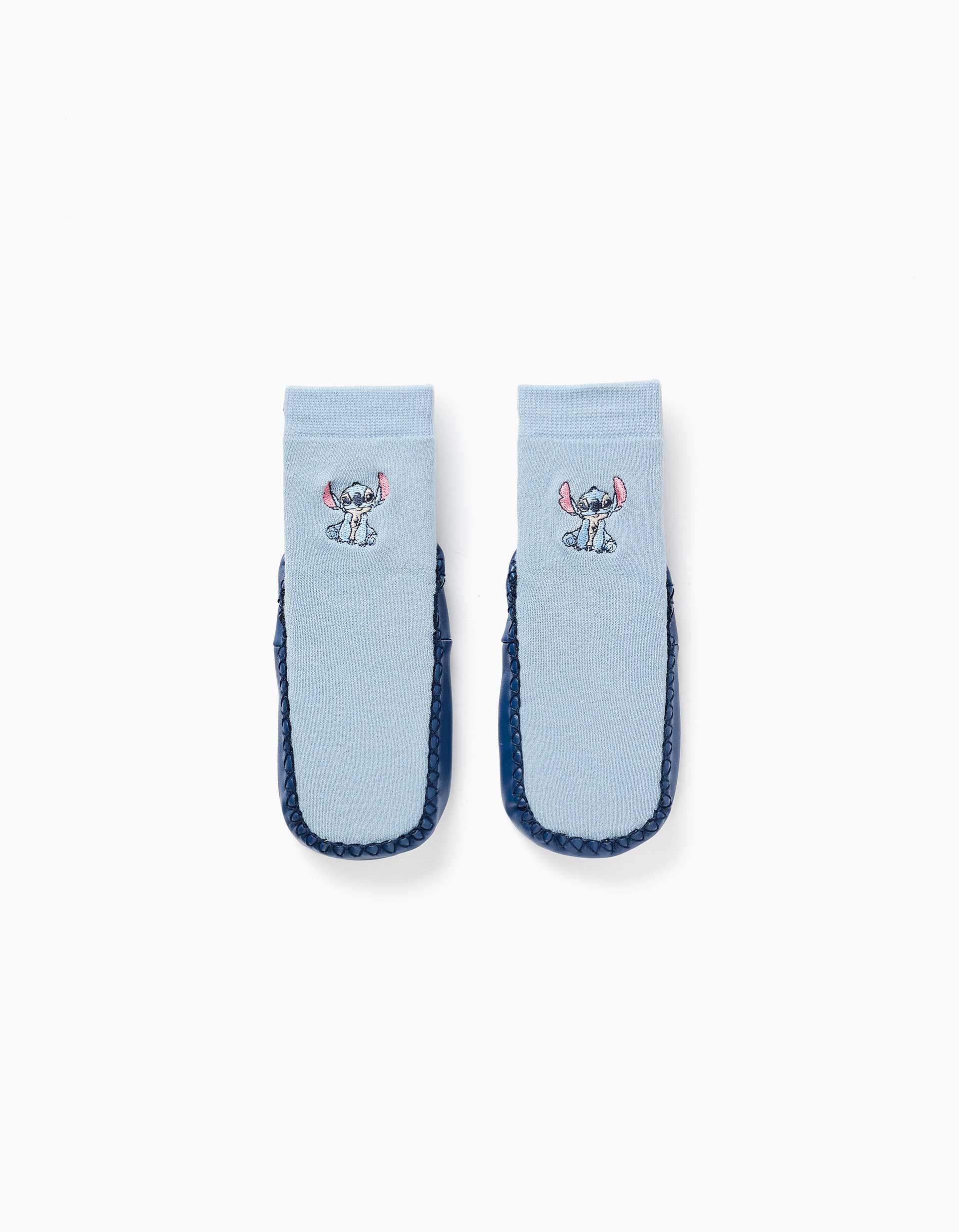 Chaussettes-chaussons avec semelle antidérapante et Stitch, ZIPPY