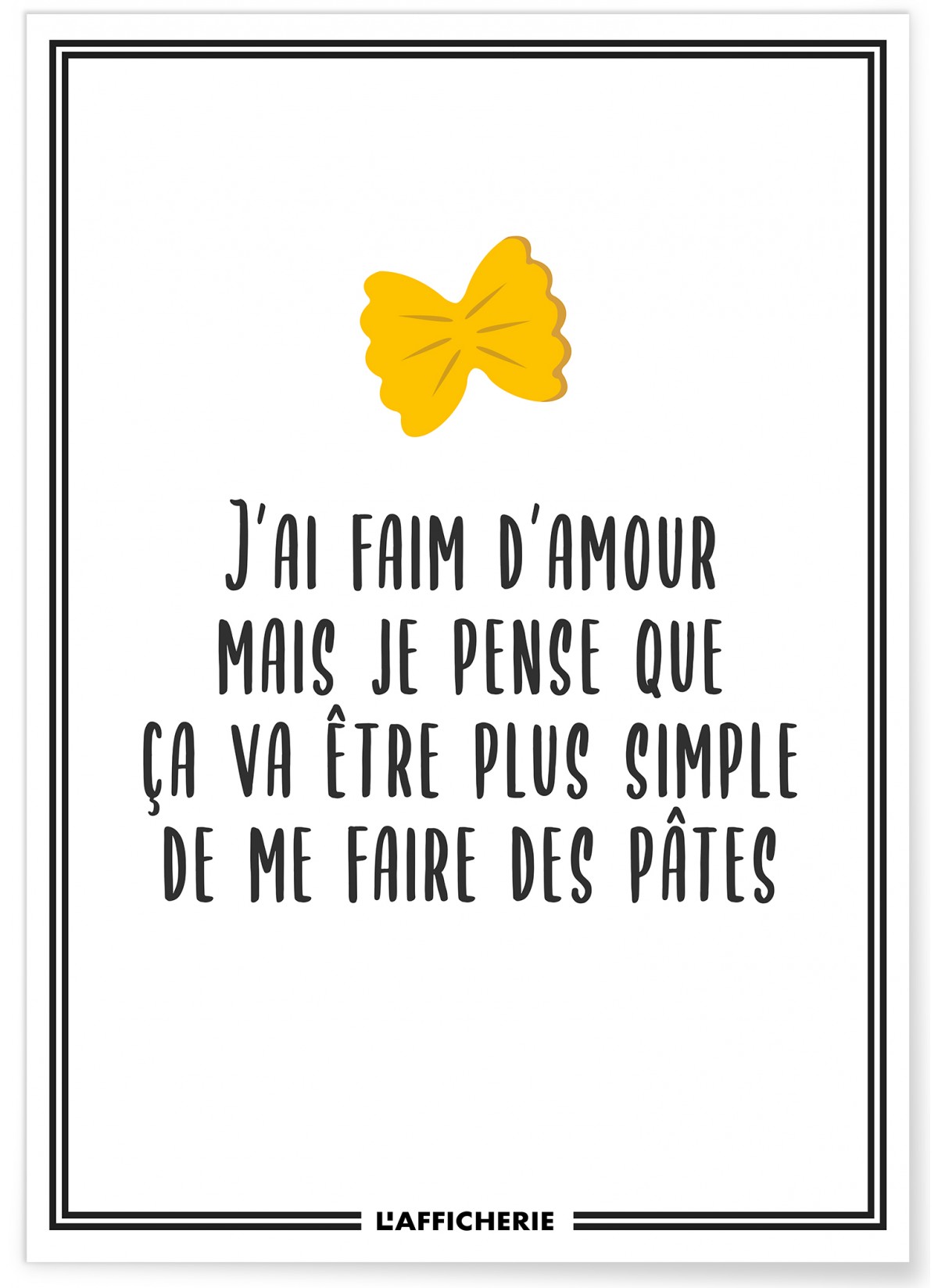 Affiche 'J'ai faim d'amour...', L'AFFICHERIE
