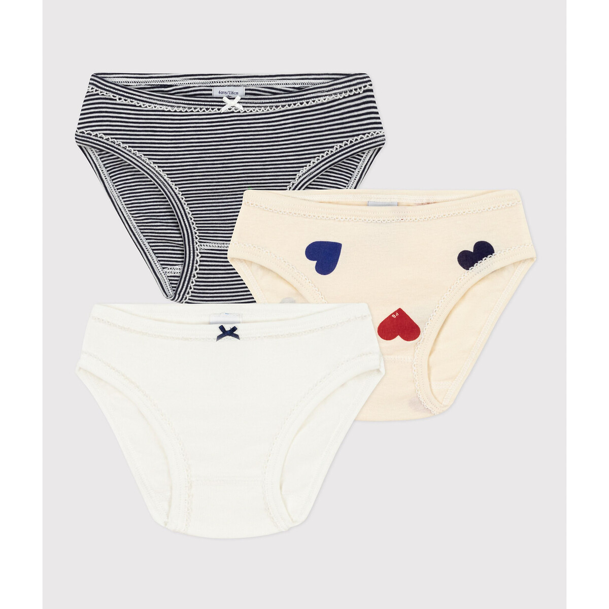Pack of 3 Briefs in Cotton