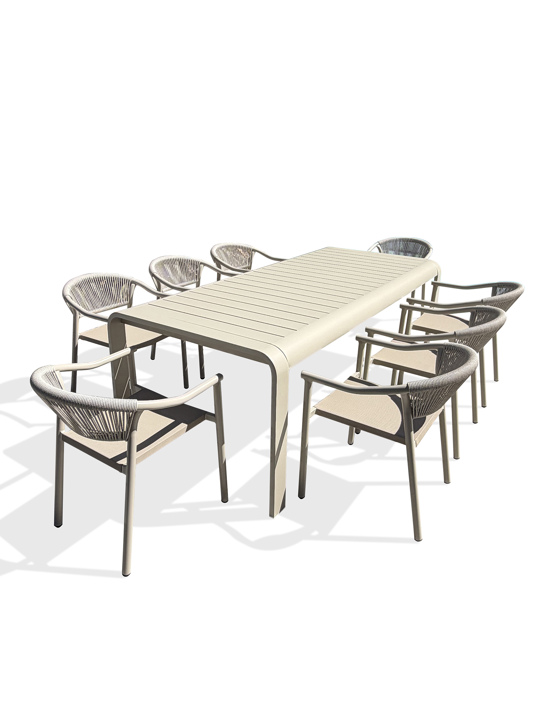 Ensemble repas de jardin en aluminium HANOI, DCB GARDEN