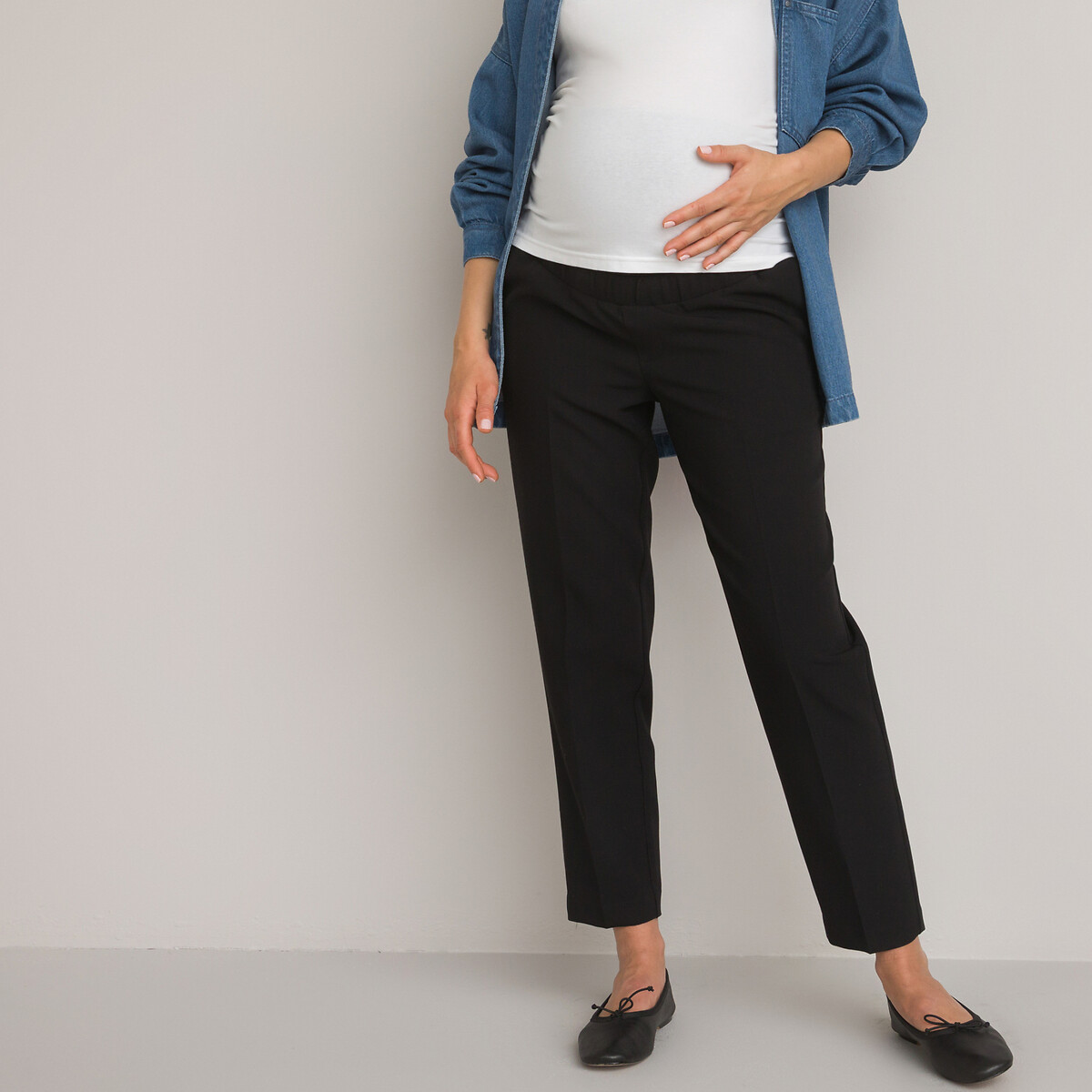 Recycled Maternity Cigarette Trousers, Length 27.5"
