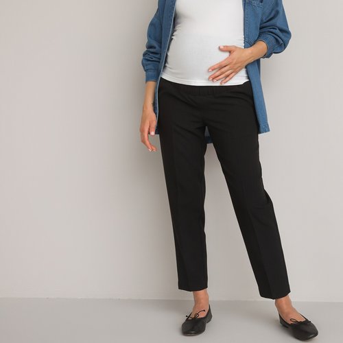 Recycled maternity cigarette trousers, length 27.5 black La Redoute  Collections