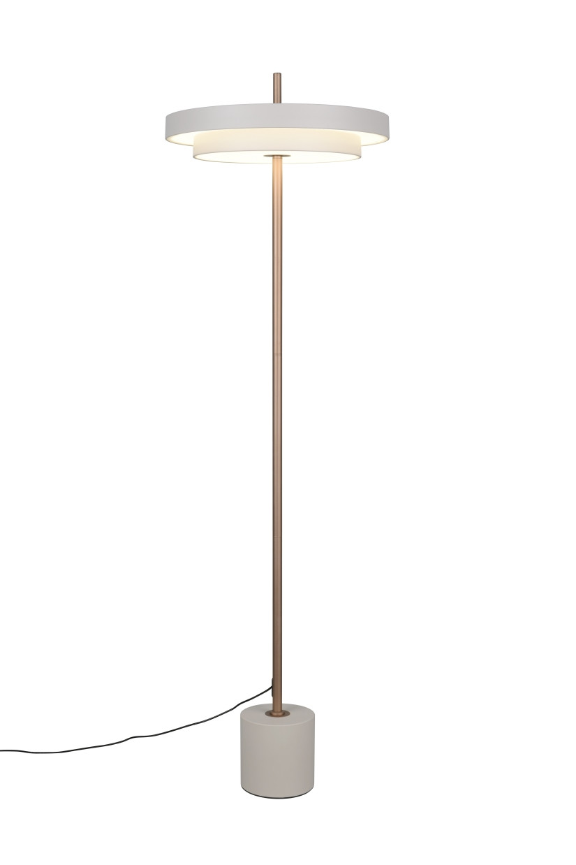 Lampadaire design en métal vintage, KEATON, TRIO