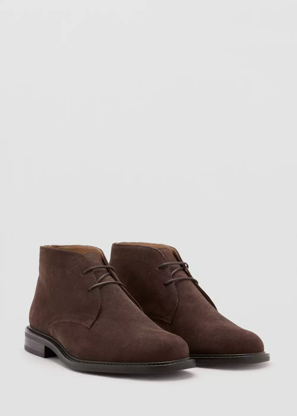 Bottines cuir et croûte de cuir, MANGO MAN