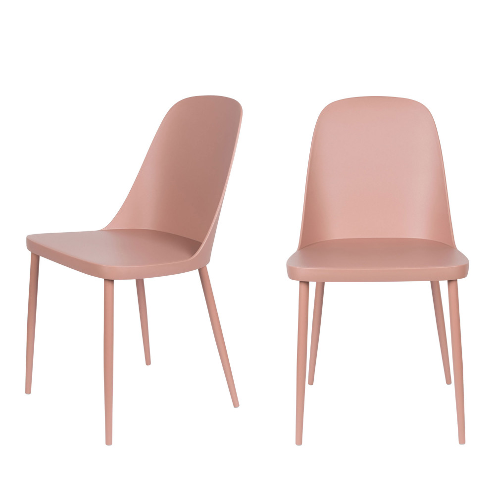Lot de 2 chaises en résine et métal- PIP, DRAWER