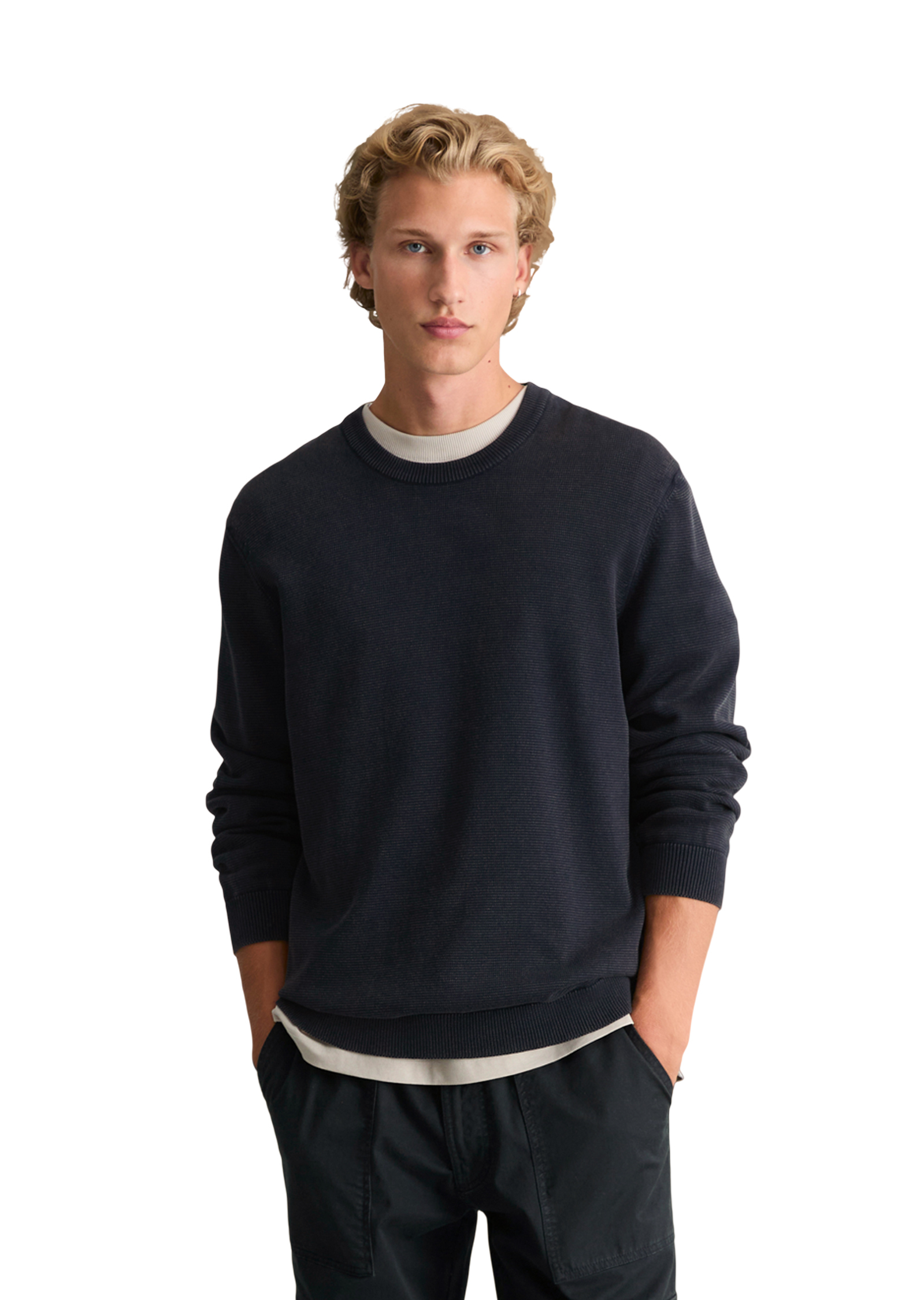 Pull coupe classique en pur coton biologique, MARC O’POLO DENIM