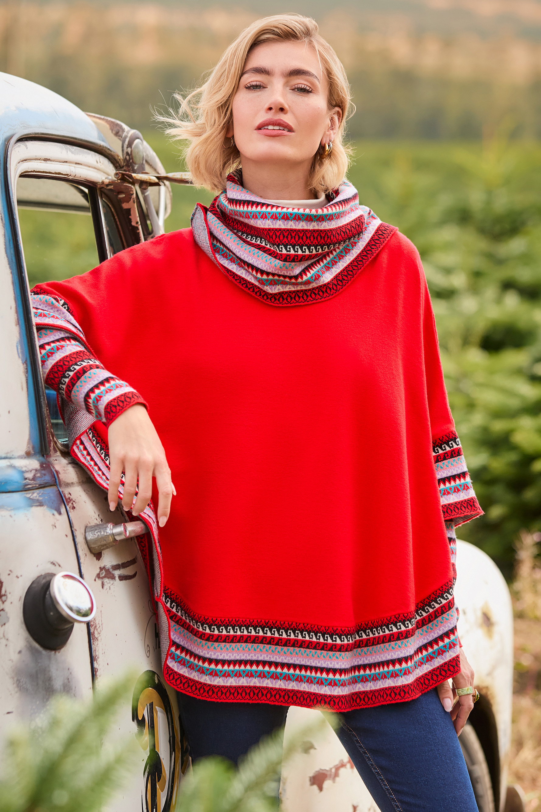 Poncho à Manches en Maille Bobo Merveille d'Hiver, JOE BROWNS