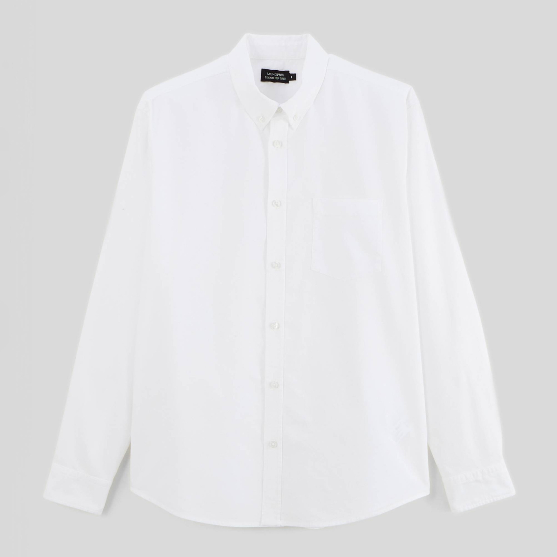 Chemise oxford en coton BIO GOTS, MONOPRIX