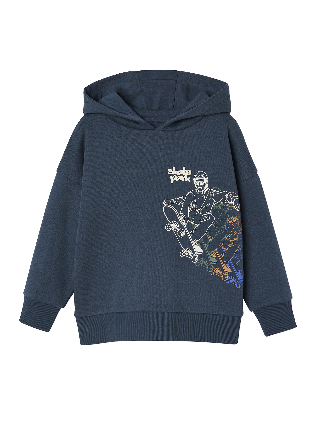 Sweat Capuche Print Skate, VERTBAUDET