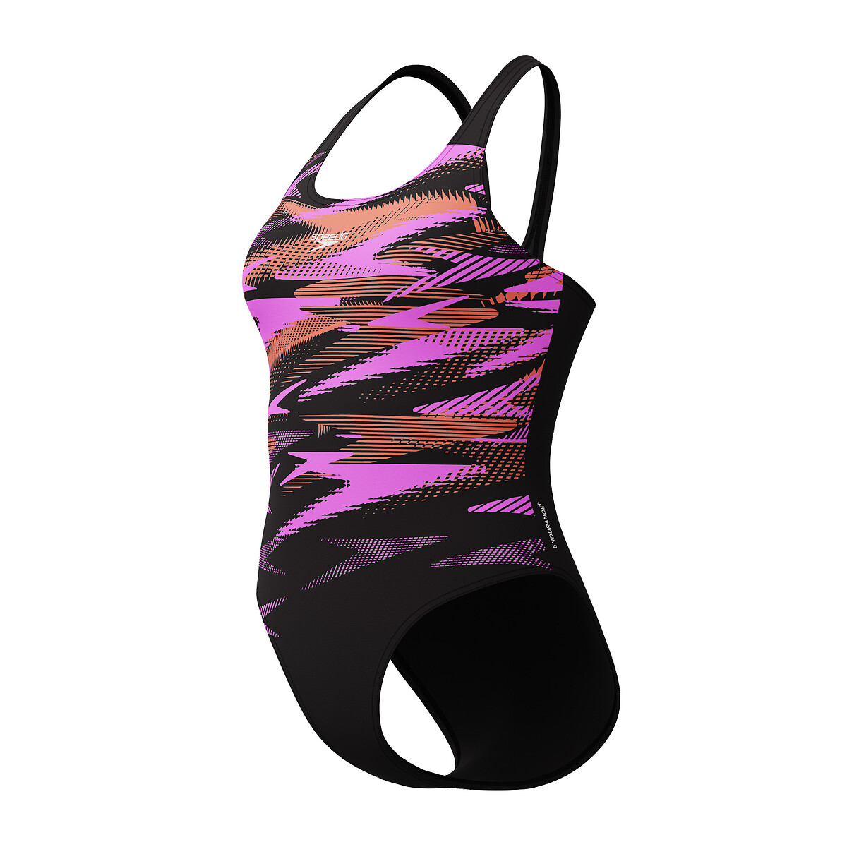 Maillot De Bain Une-pièce Etirel Noir Et Rose - Taille 14 Ans, Avec Lunettes De Natation TYR