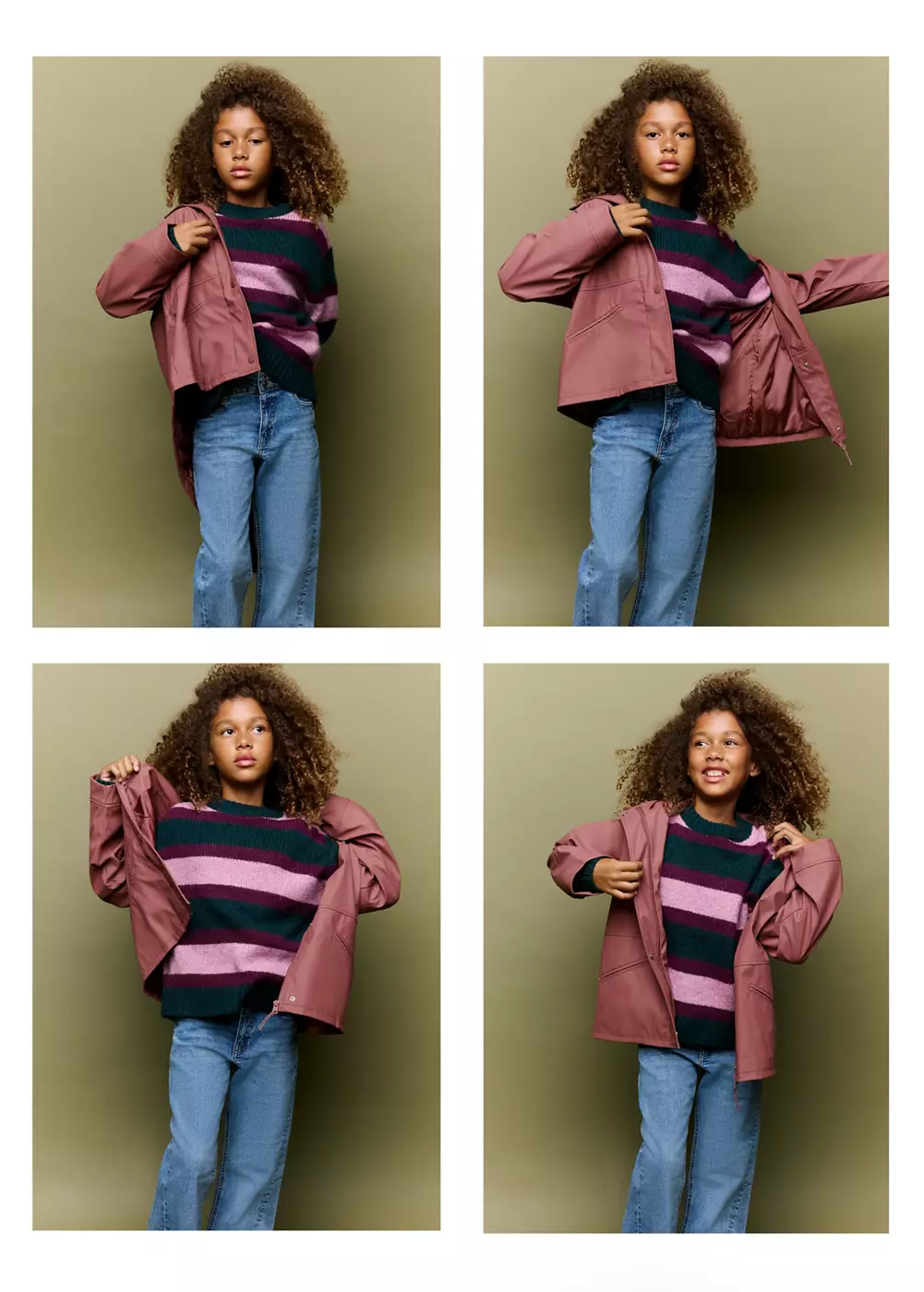 Veste enduite avec capuche, MANGO KIDS
