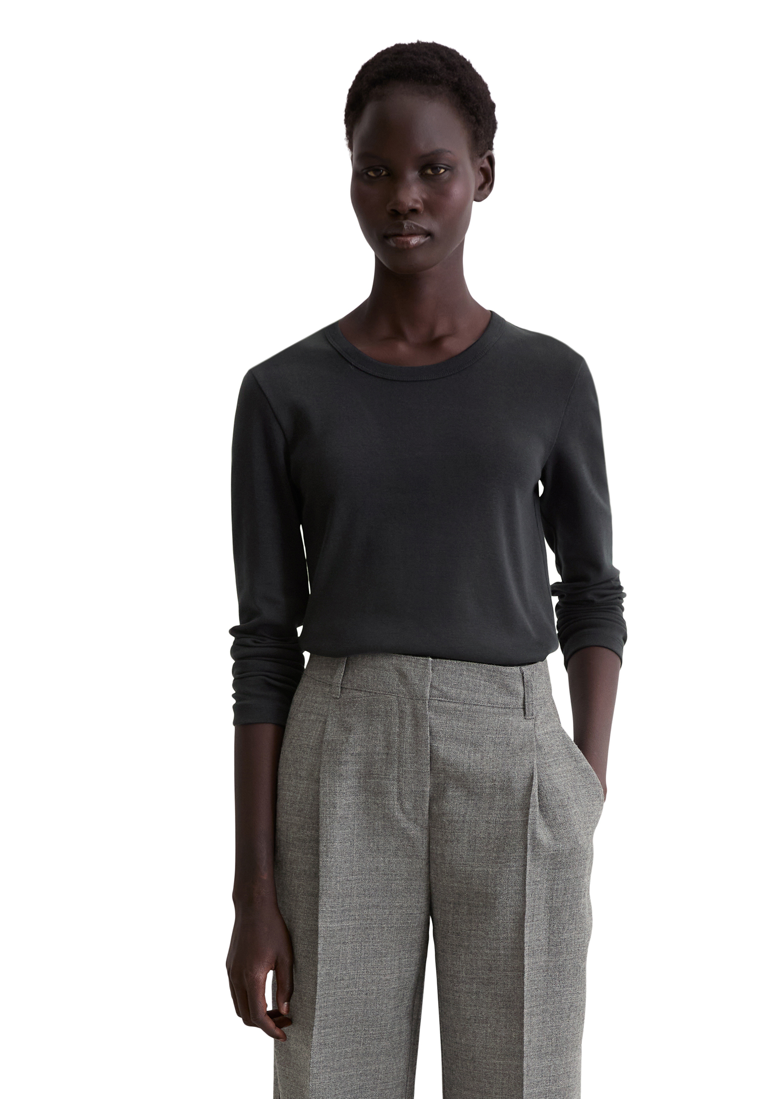 T-shirt long régulier en pur coton bio, MARC O'POLO