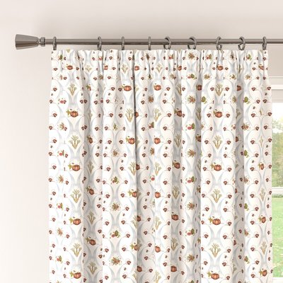 A Watering Can Harvest Lined Pencil Pleat Pair of Curtains THE CHATEAU BY ANGEL STRAWBRIDGE