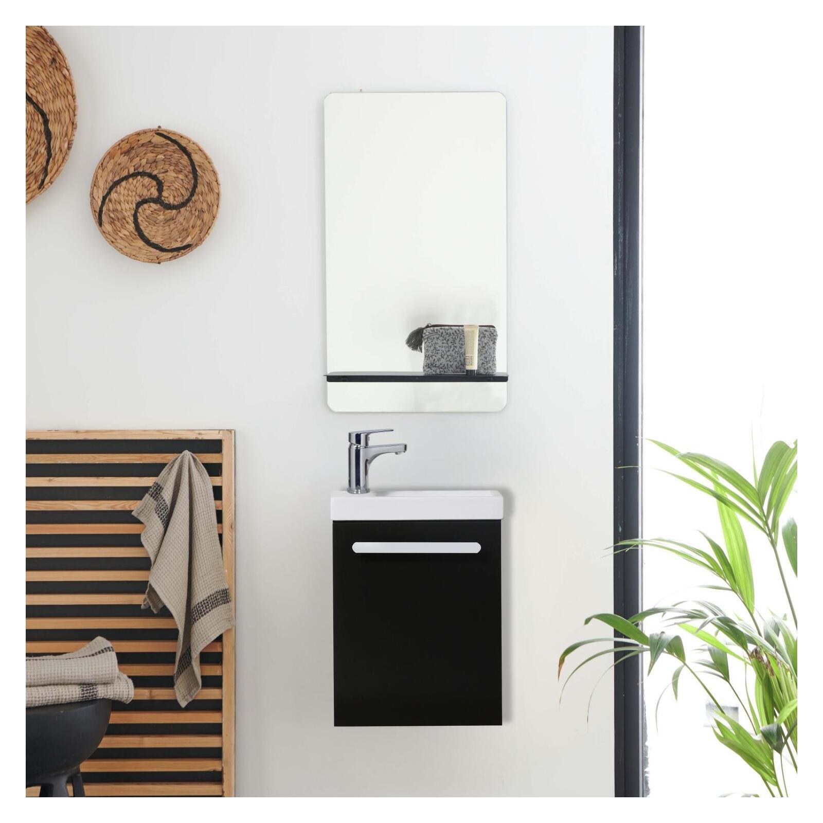 Ensemble lave-mains suspendu avec miroir tablette NEVADA, MOB IN