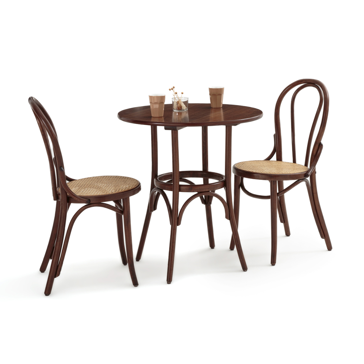Product photograph of Set Of 2 Bistro Cane Seat Chairs from La Redoute UK.