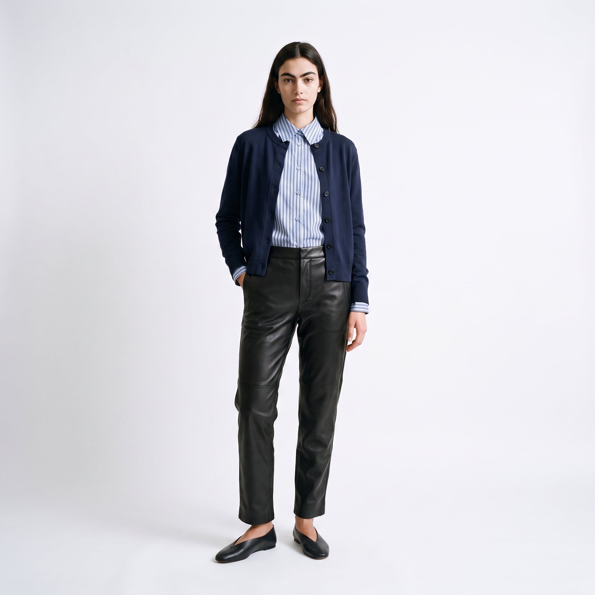 Cardigan col rond boutonné manches longues ALALIE, ARTLOVE