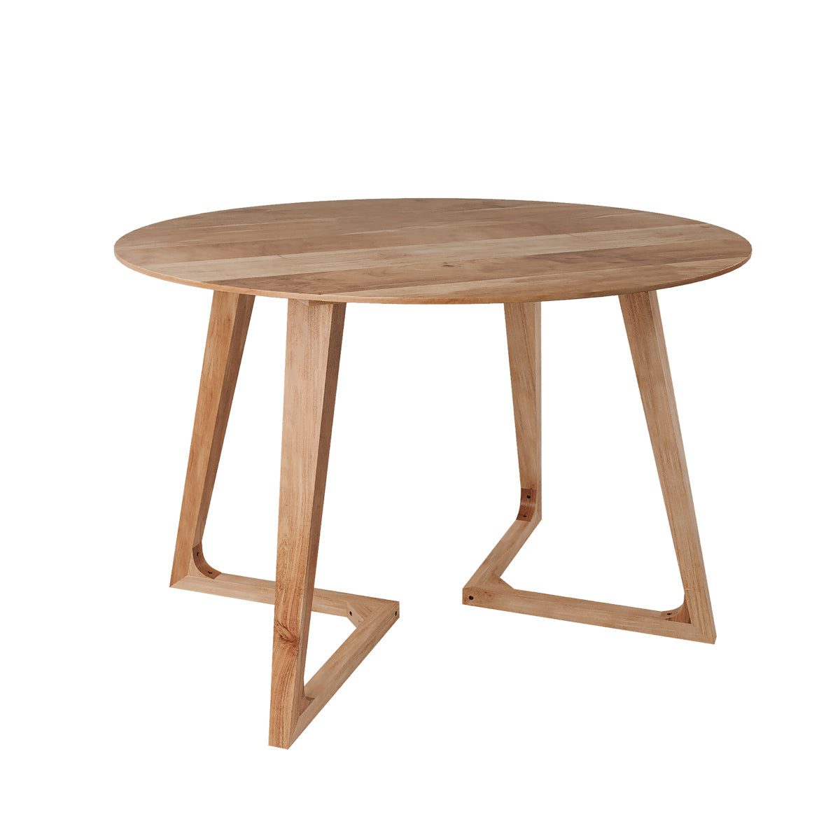 Table ronde 4 personnes en bois d'acacia D115 cm - IGUANA, MAISON PAVANE