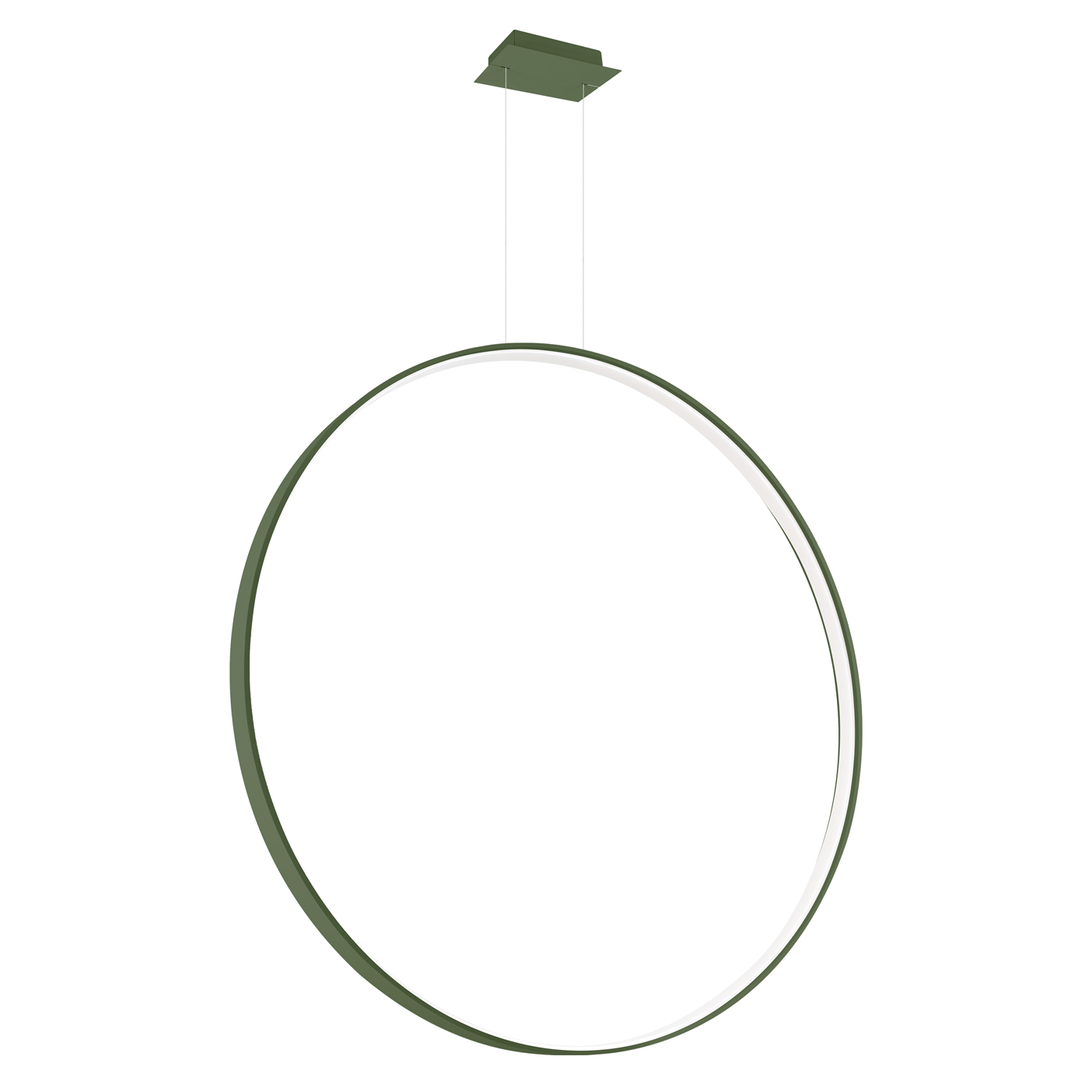 Suspension Aluminium Vert Olive LED 1 Rio, EDEN