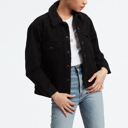 Denim jacket with borg lining , forever black, Levi's | La Redoute